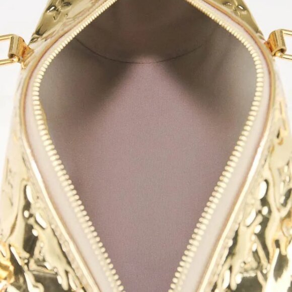 Authentic LOUIS VUITTON Limited Edition Gold Papillon Monogram Shoulder Bag LV - Picture 10 of 13